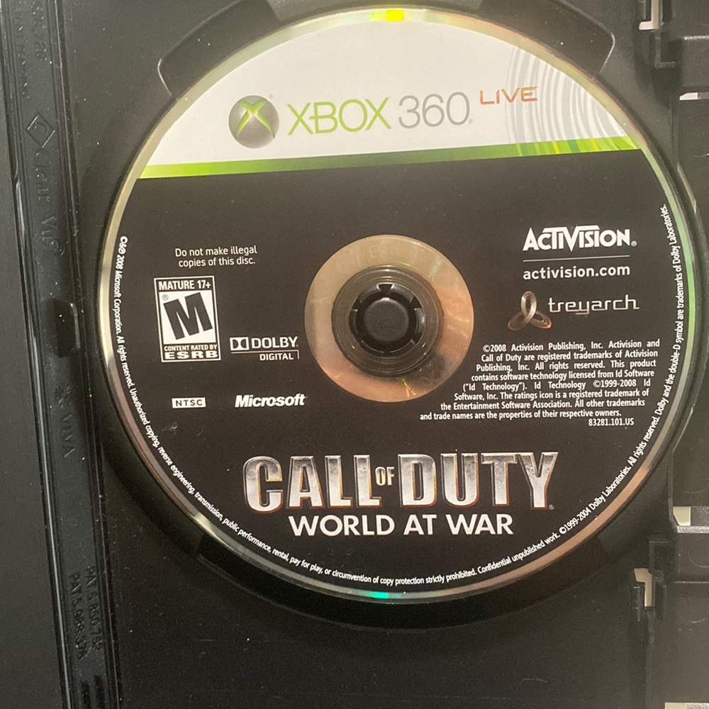 Xbox 360 Call of Duty World at War